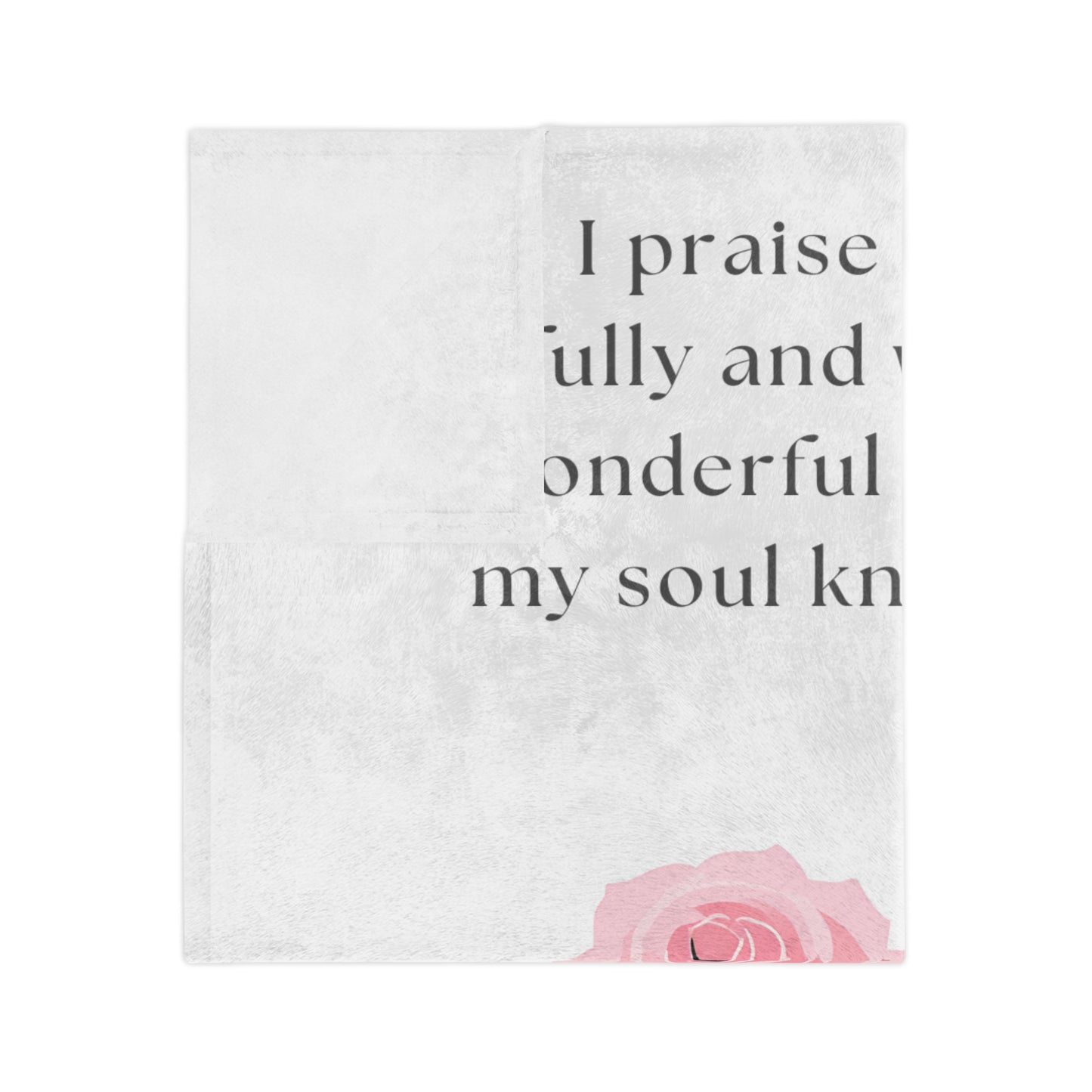 Velveteen Microfiber Blanket - Psalm 139:14