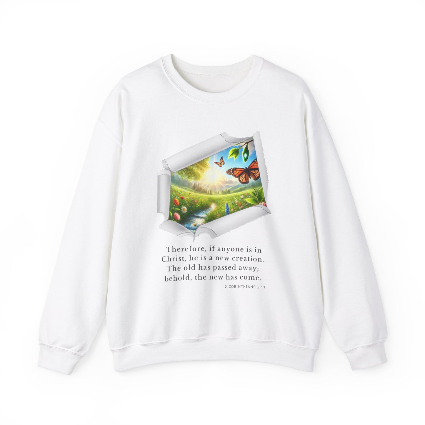Unisex Heavy Blend™ Crewneck Sweatshirt - New Creation - 2 Corinthians 5:17