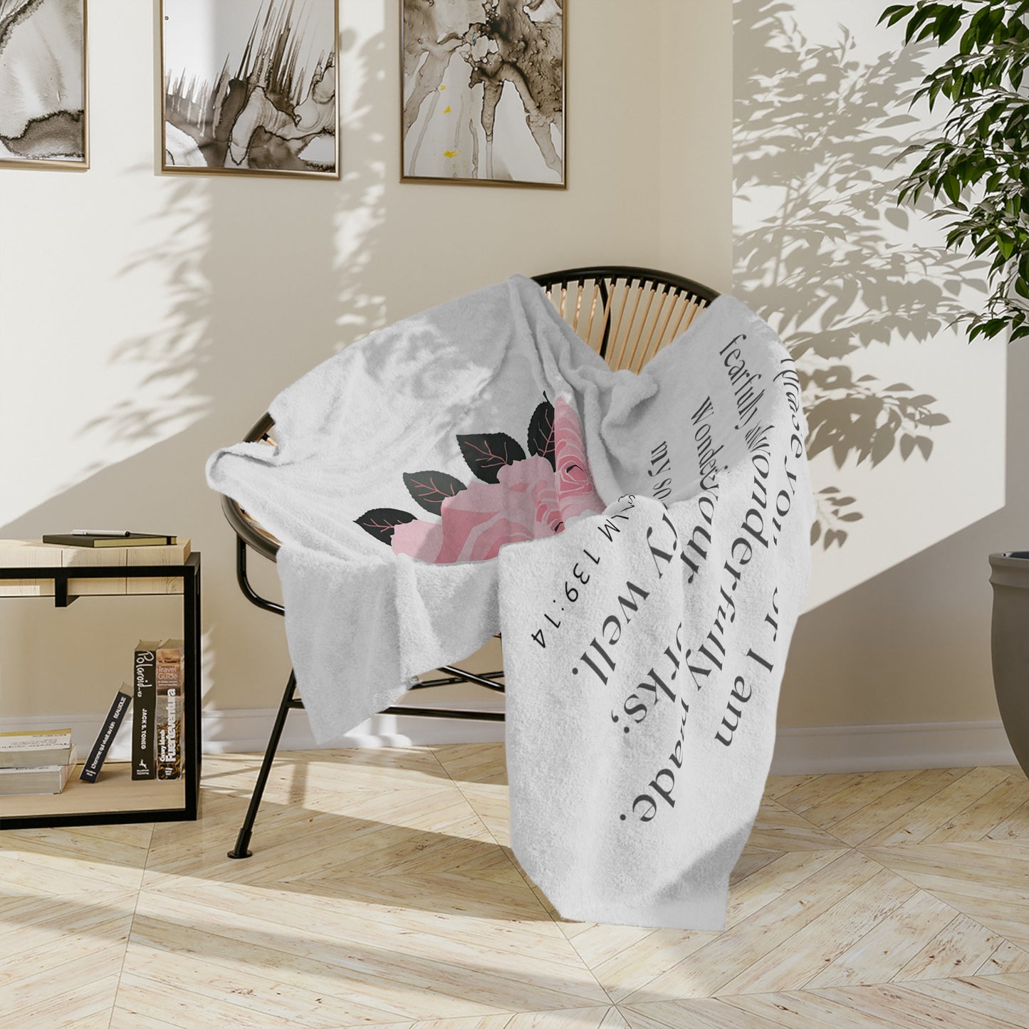Velveteen Microfiber Blanket - Psalm 139:14