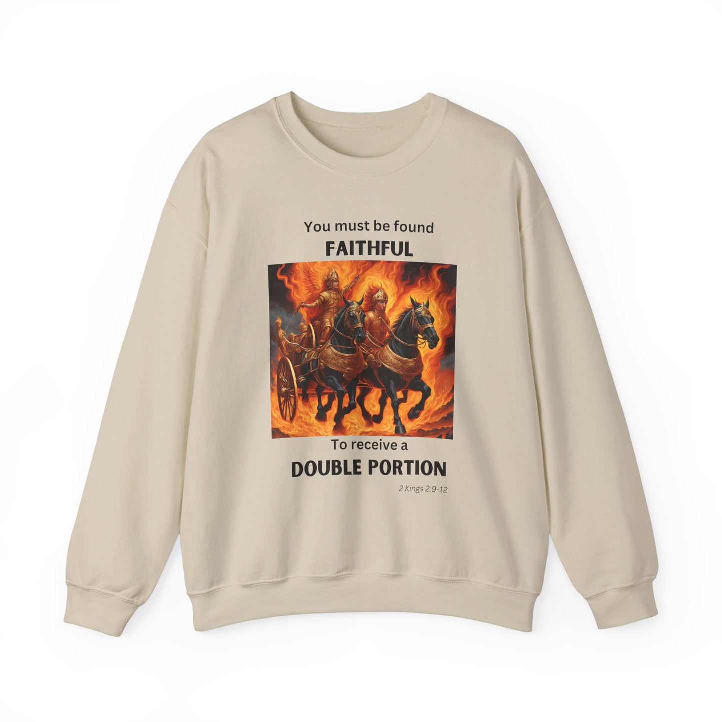 Unisex Heavy Blend™ Crewneck Sweatshirt - Double Portion - 2 Kings 2:9-12