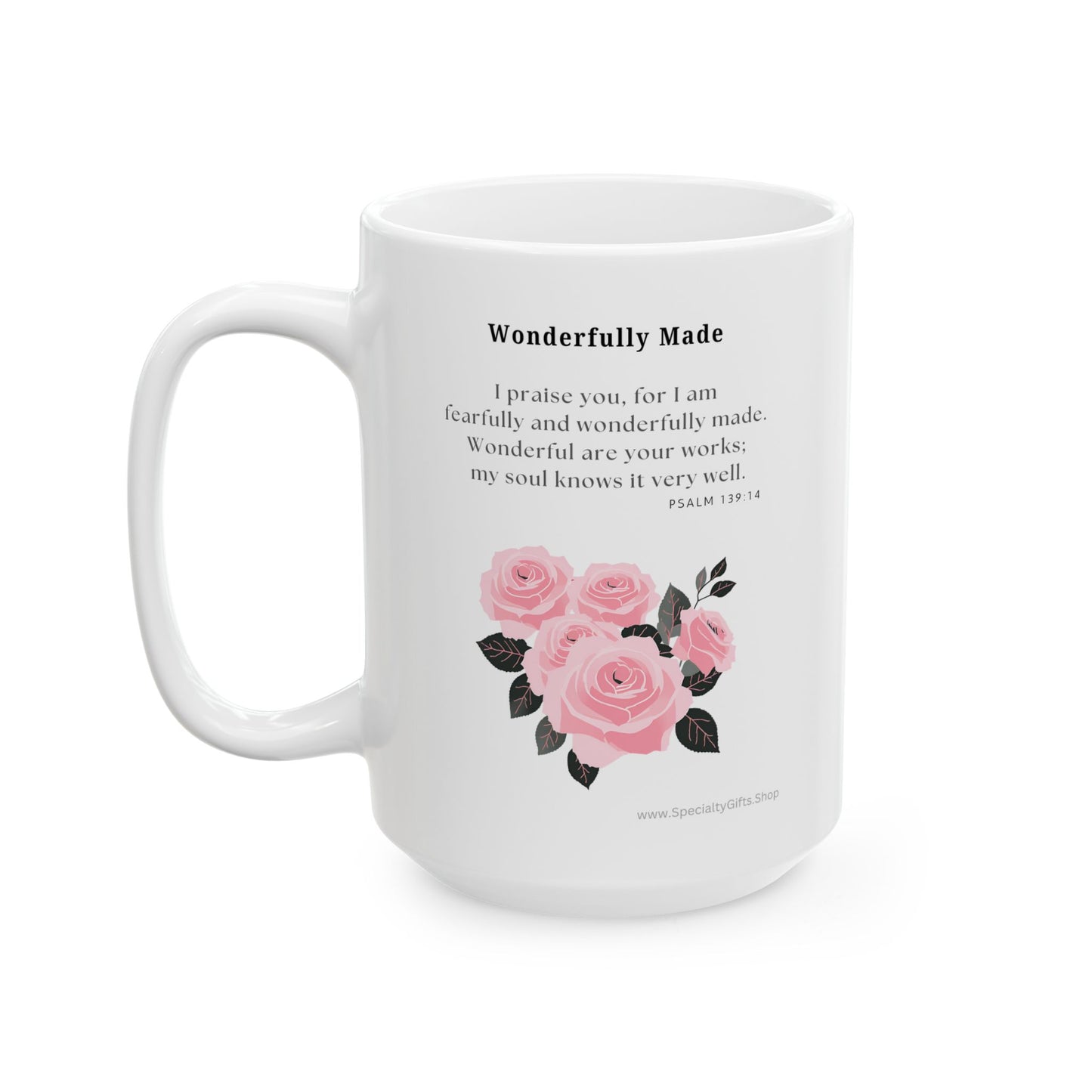 Ceramic Mug, (11oz, 15oz) - Psalm 139:14