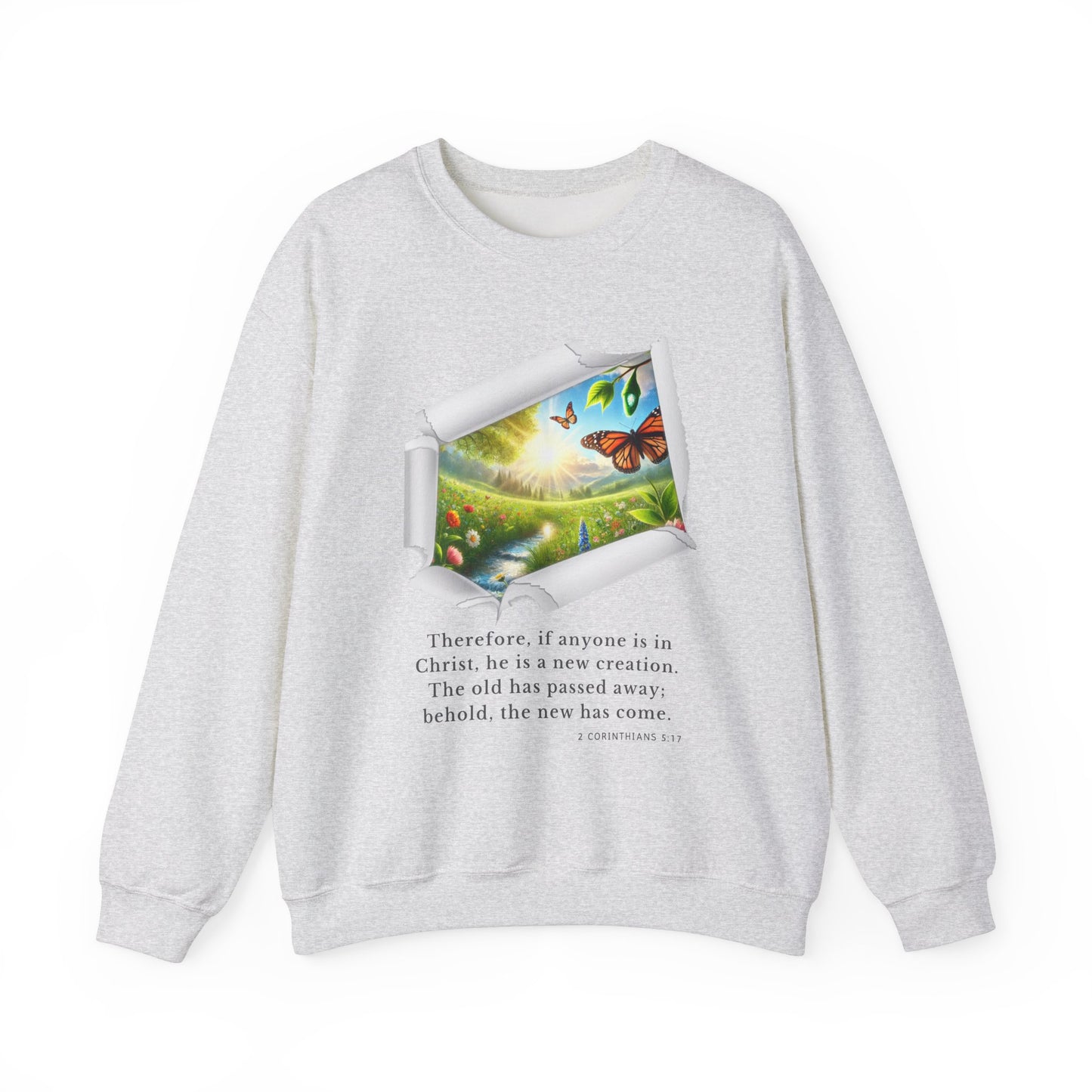 Unisex Heavy Blend™ Crewneck Sweatshirt - New Creation - 2 Corinthians 5:17