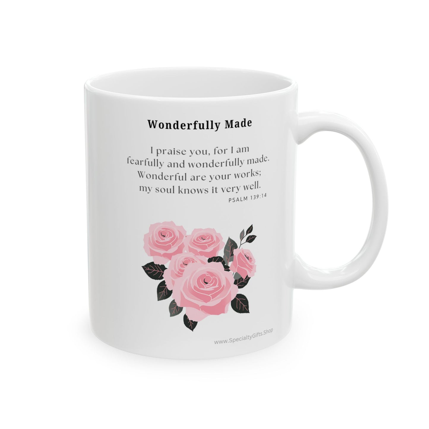 Ceramic Mug, (11oz, 15oz) - Psalm 139:14