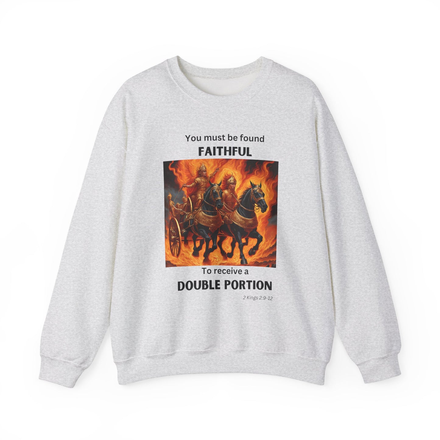 Unisex Heavy Blend™ Crewneck Sweatshirt - Double Portion - 2 Kings 2:9-12
