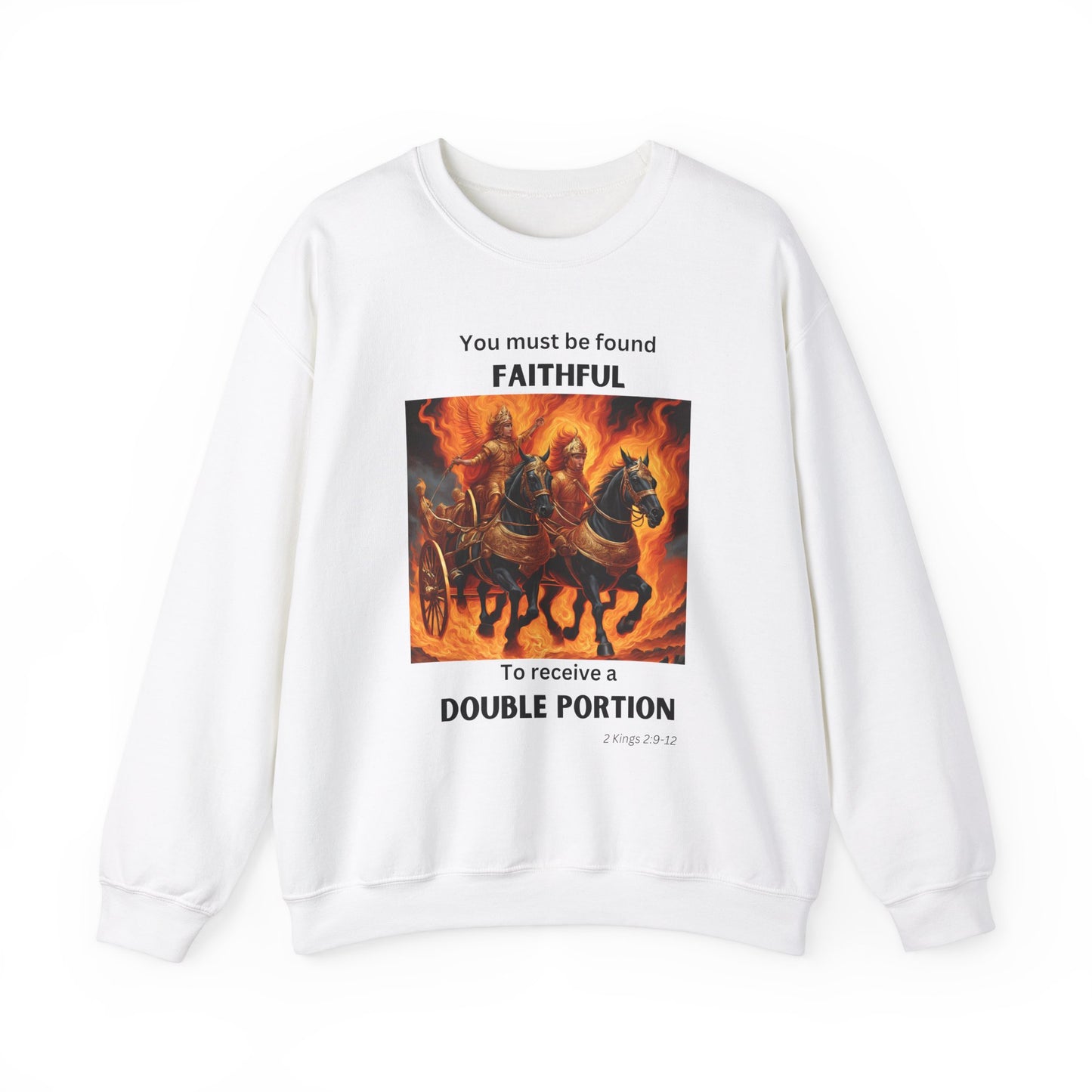 Unisex Heavy Blend™ Crewneck Sweatshirt - Double Portion - 2 Kings 2:9-12