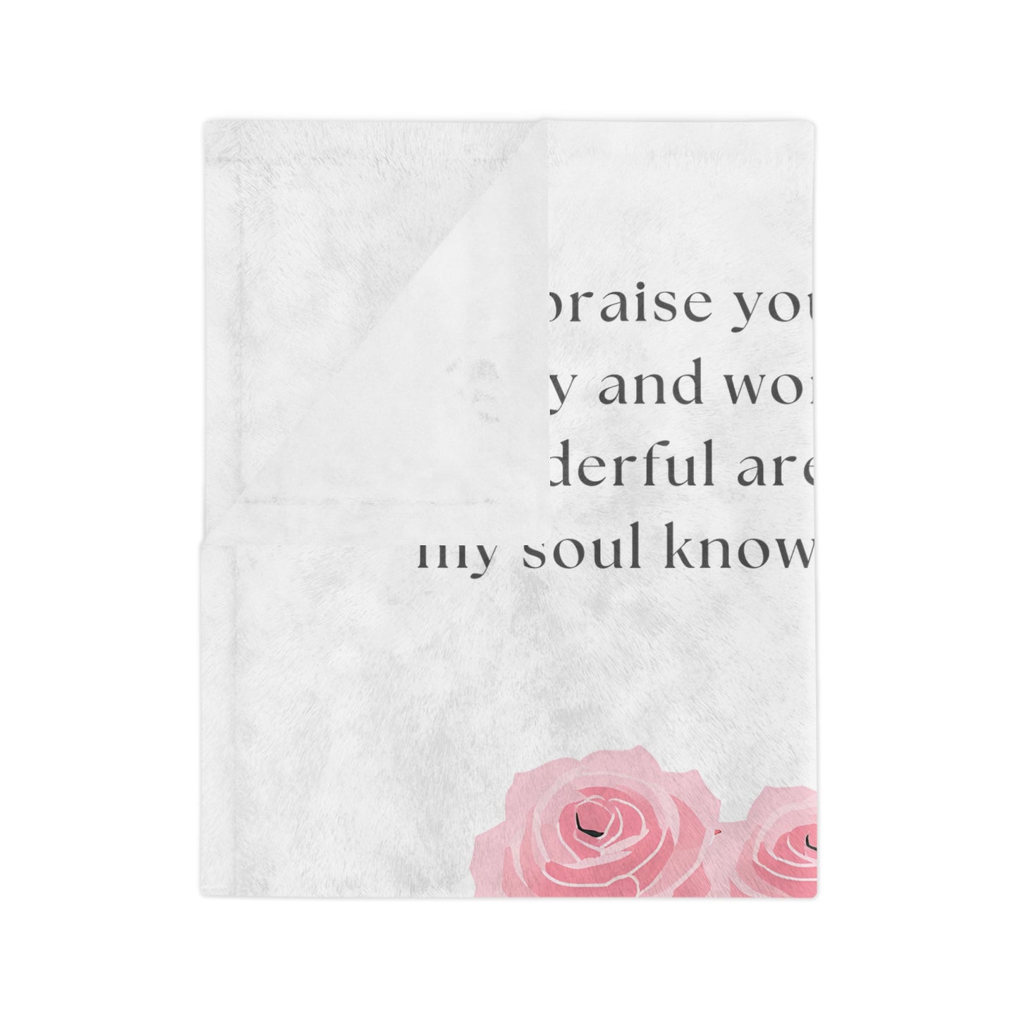 Velveteen Microfiber Blanket - Psalm 139:14