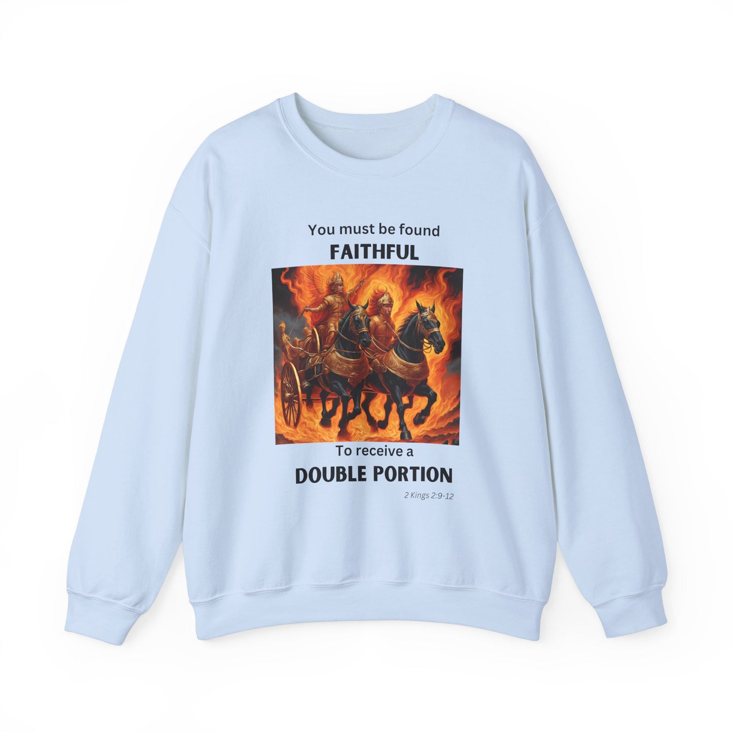 Unisex Heavy Blend™ Crewneck Sweatshirt - Double Portion - 2 Kings 2:9-12