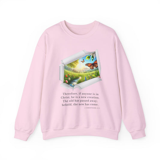 Unisex Heavy Blend™ Crewneck Sweatshirt - New Creation - 2 Corinthians 5:17