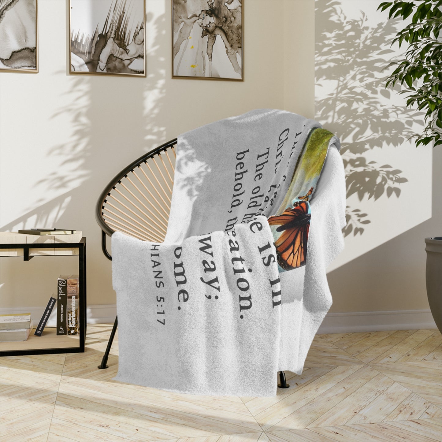 Velveteen Microfiber Blanket - New Creation - 2 Corinthians 5:17