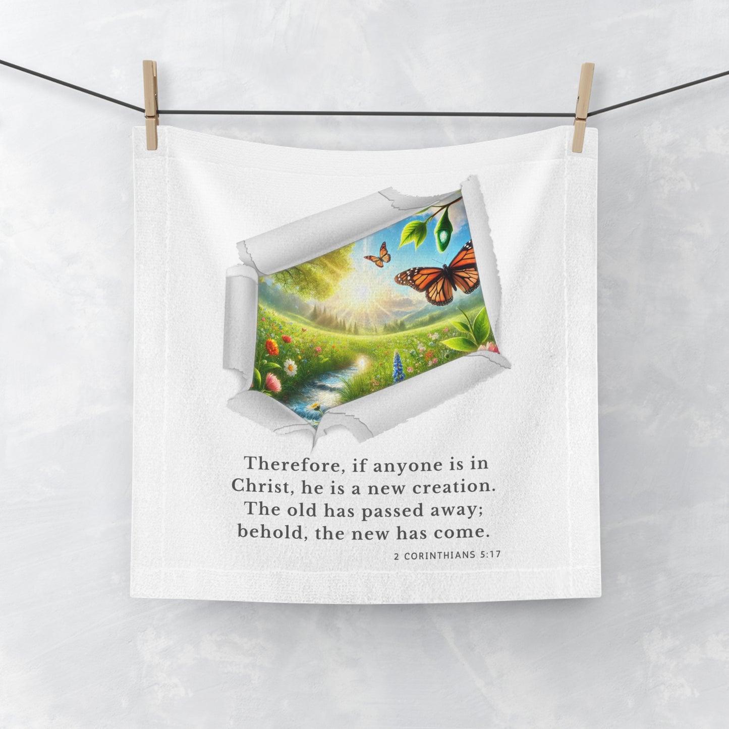 Face Towel - New Creation - 2 Corinthians 5:17