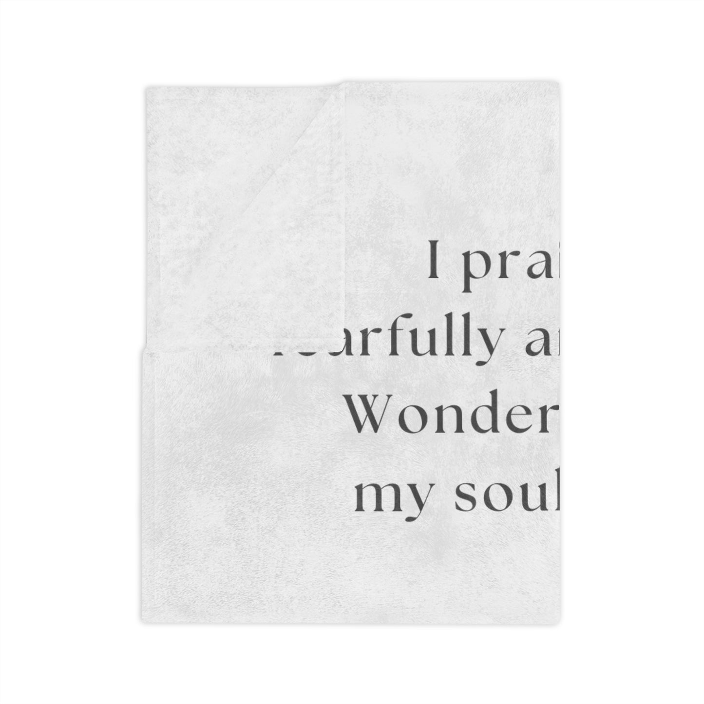 Velveteen Microfiber Blanket - Psalm 139:14